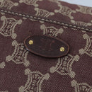 CELINE Paris Macadam Canvas Shoulder Bag Bordeaux Auth yk15808-17