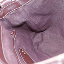 CELINE Paris Macadam Canvas Shoulder Bag Bordeaux Auth yk15808-20