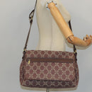 CELINE Paris Macadam Canvas Shoulder Bag Bordeaux Auth yk15808-22
