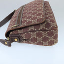 CELINE Paris Macadam Canvas Shoulder Bag Bordeaux Auth yk15808-4