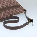CELINE Paris Macadam Canvas Shoulder Bag Bordeaux Auth yk15808-7