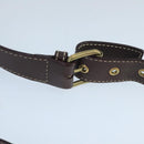 CELINE Paris Macadam Canvas Shoulder Bag Bordeaux Auth yk15808-8