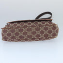 CELINE Paris Macadam Canvas Shoulder Bag Bordeaux Auth yk15808-5