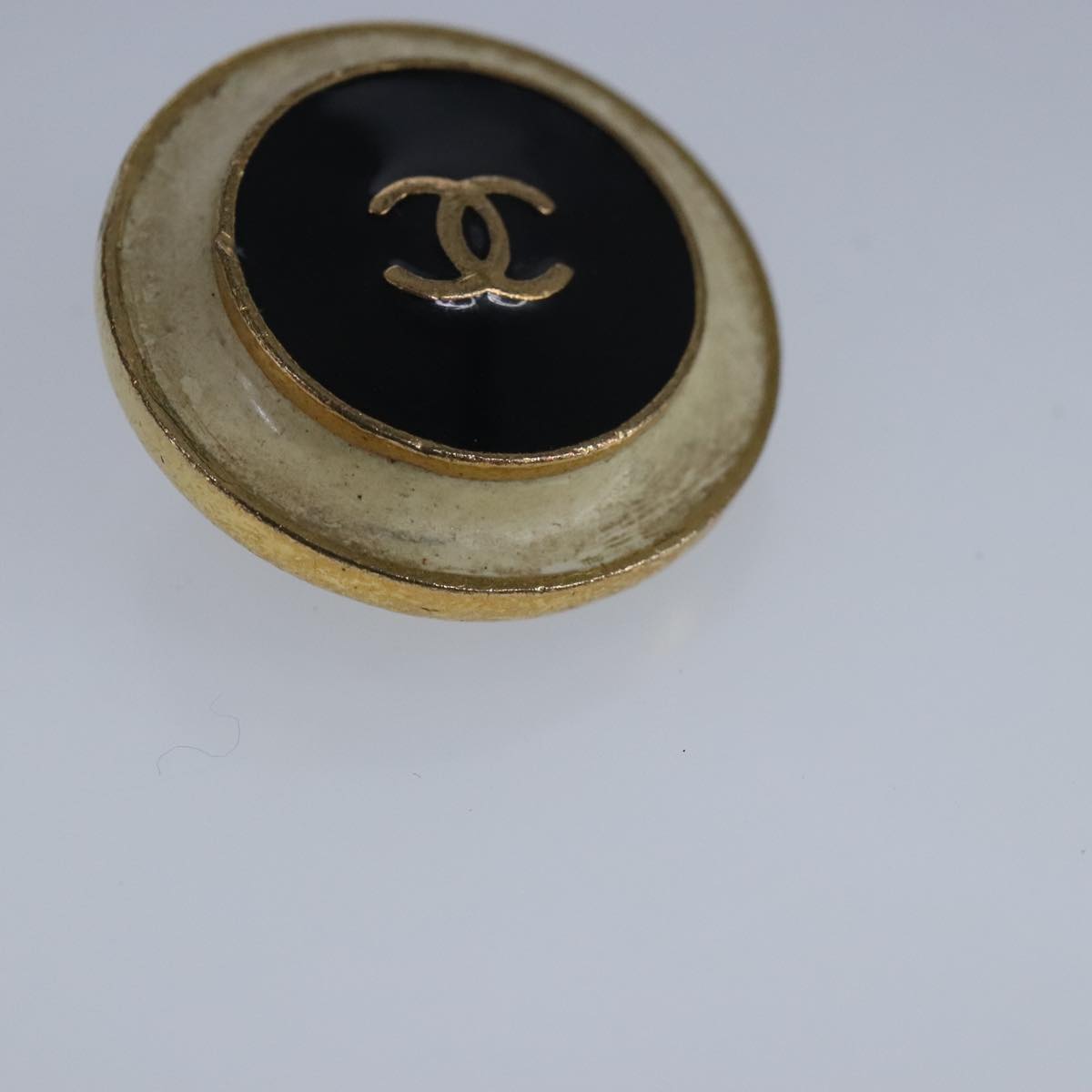 CHANEL COCO Mark Earring metal Gold CC Auth yk15811