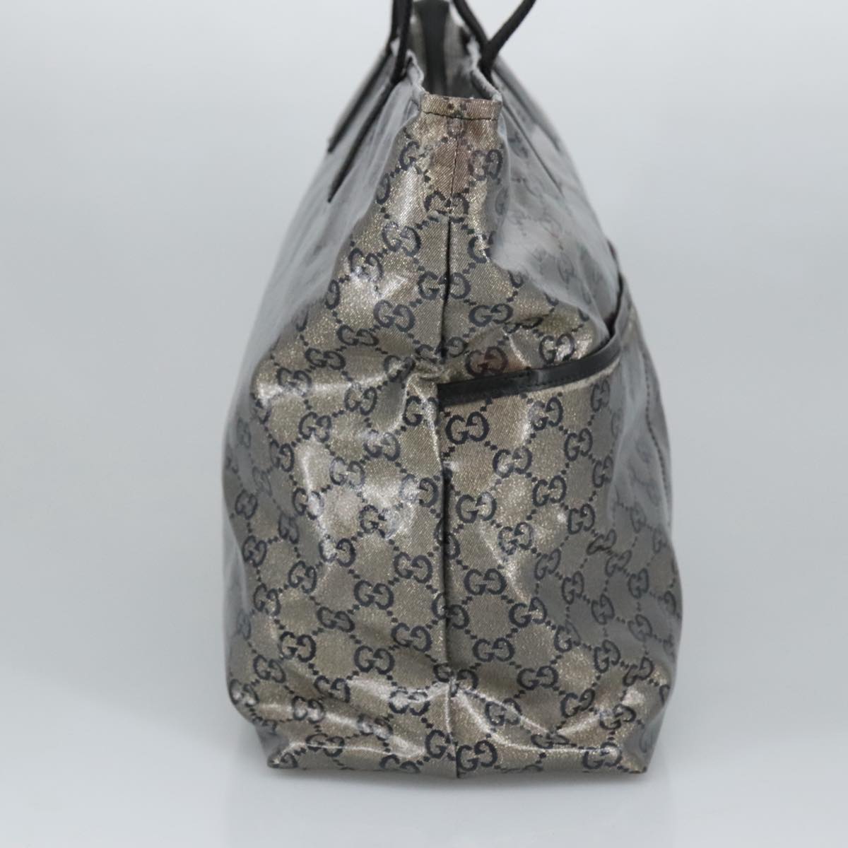 GUCCI GG Crystal Tote Bag Gold Tone 155524 Auth yk15821