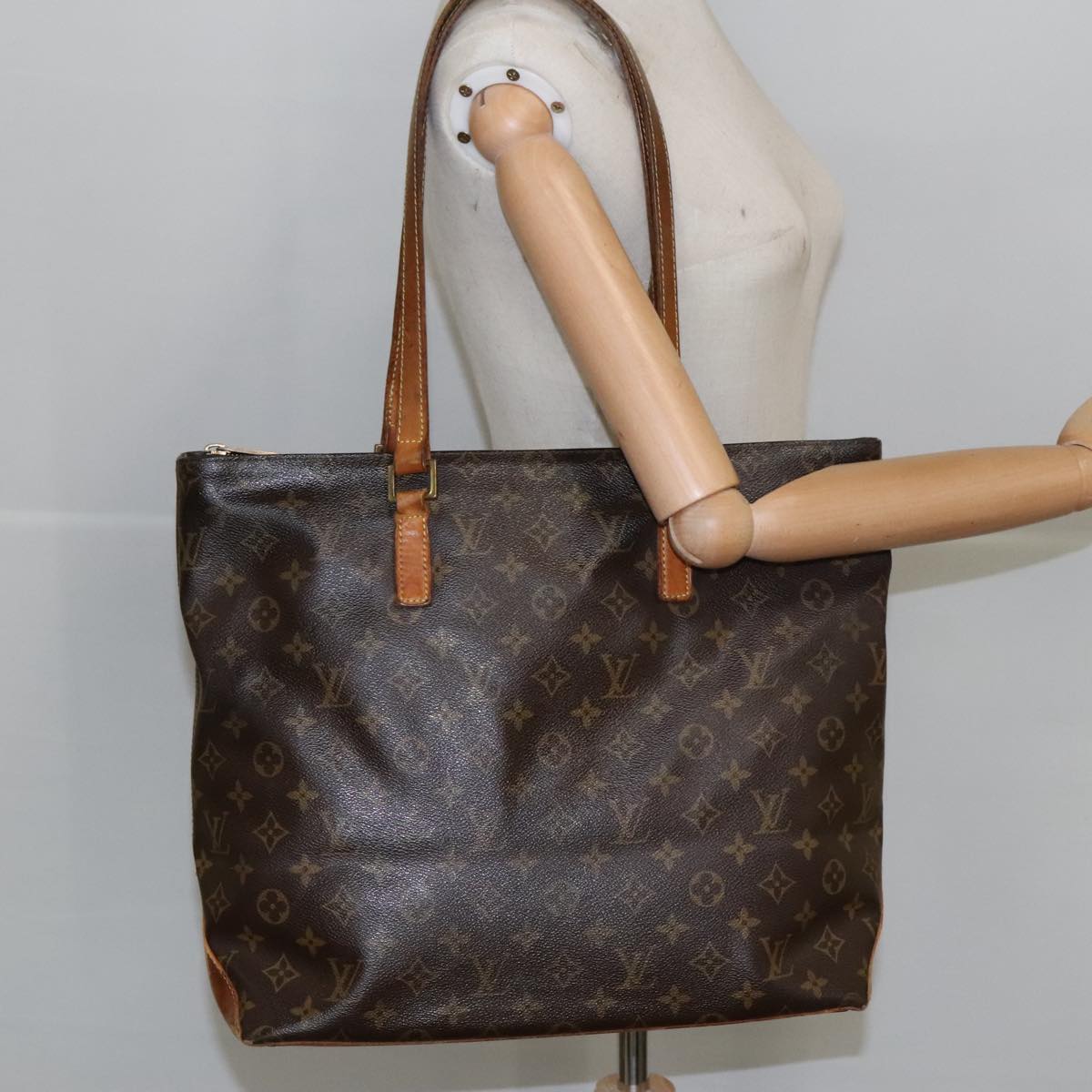 LOUIS VUITTON Monogram Cabas Mezzo Tote Bag M51151 LV Auth yk15853