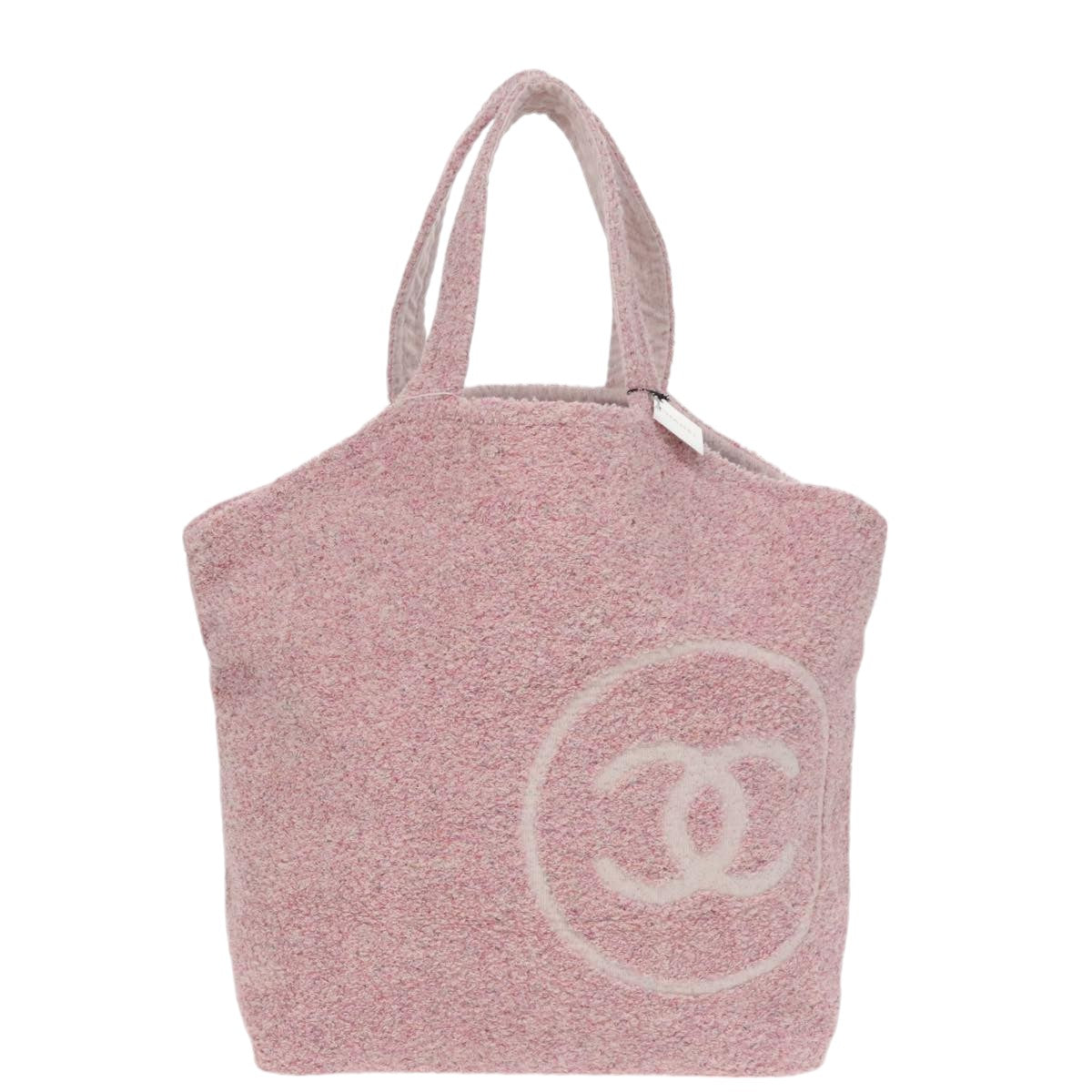 CHANEL COCO Mark Tote Bag pile Pink CC Auth yk15863A - 0