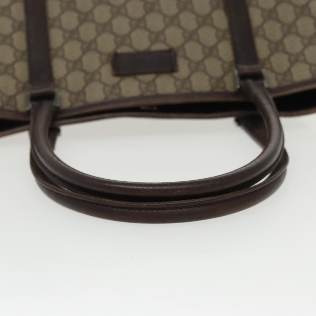 GUCCI GG Supreme Tote Bag PVC Beige Silver 114595 Auth yk15868