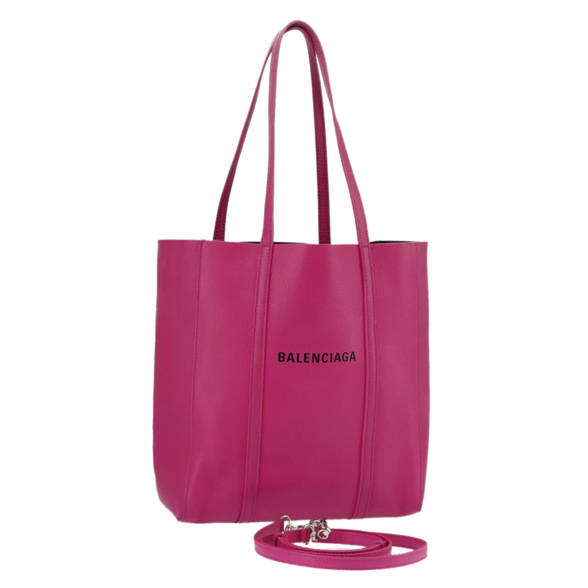 BALENCIAGA Every Day Hand Bag Leather 2way Pink Silver 551810 Auth yk15871A