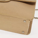 CHANEL Matelasse Chain Shoulder Bag Cotton Beige CC Auth yk15878-10