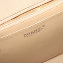 CHANEL Matelasse Chain Shoulder Bag Cotton Beige CC Auth yk15878-17