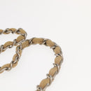 CHANEL Matelasse Chain Shoulder Bag Cotton Beige CC Auth yk15878-7