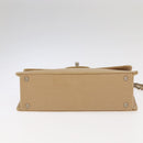 CHANEL Matelasse Chain Shoulder Bag Cotton Beige CC Auth yk15878-9
