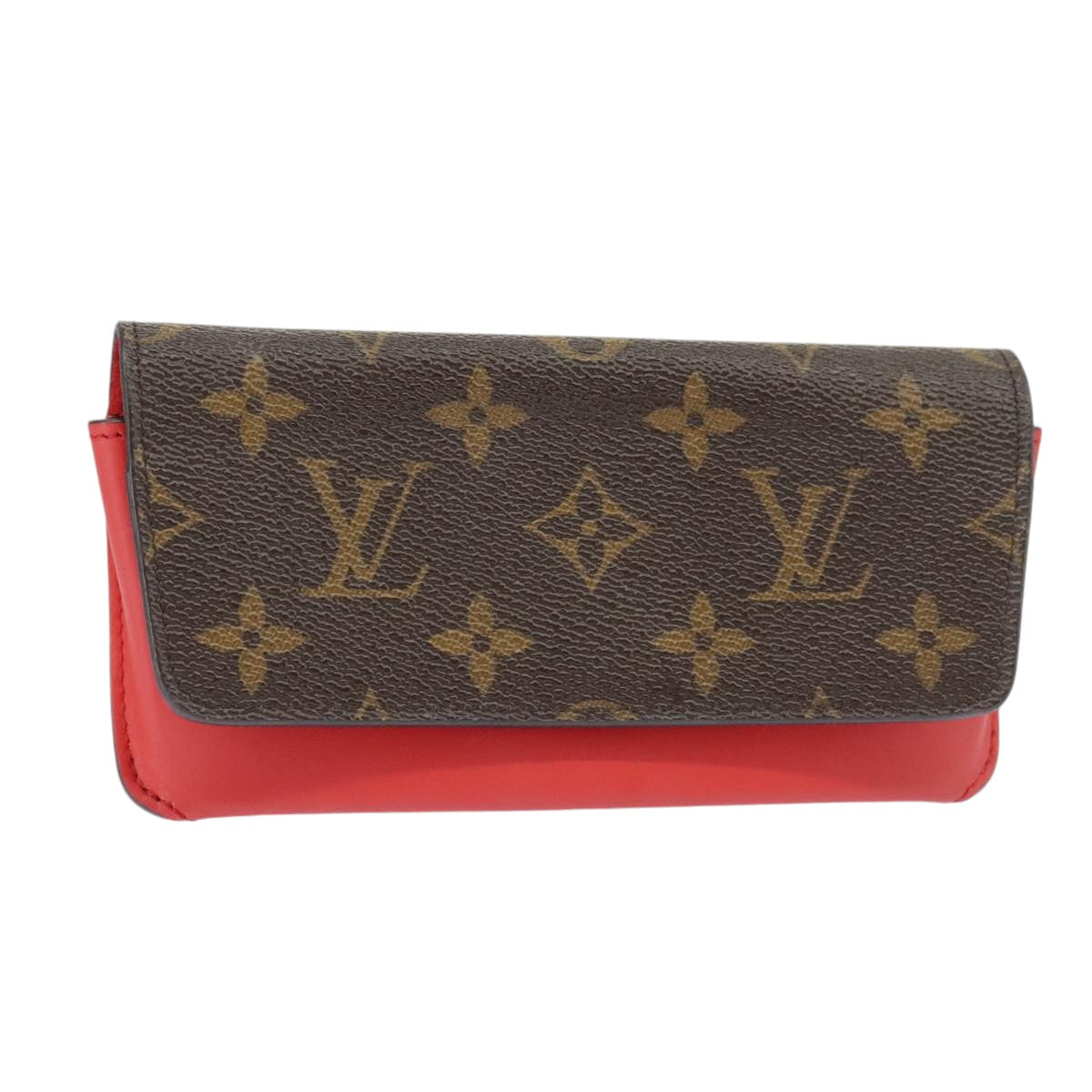 LOUIS VUITTON Monogram Etui Lunette Woody Glasses Case GI0372 LV Auth yk15885