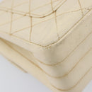 CHANEL Matelasse Double Flap Chain Hand Bag Leather Beige Gold CC Auth yk15889A-14