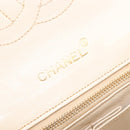CHANEL Matelasse Double Flap Chain Hand Bag Leather Beige Gold CC Auth yk15889A-20