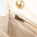 CHANEL Matelasse Double Flap Chain Hand Bag Leather Beige Gold CC Auth yk15889A-24