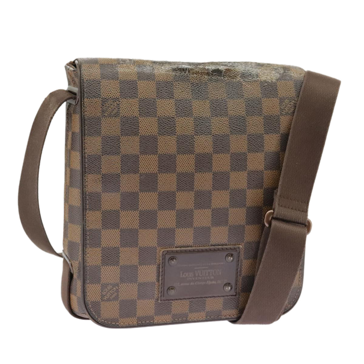 LOUIS VUITTON Damier Ebene Brooklyn PM Shoulder Bag N51210 LV Auth yk15898