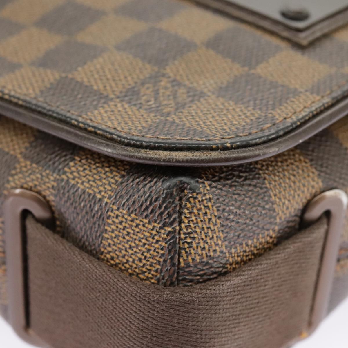 LOUIS VUITTON Damier Ebene Brooklyn PM Shoulder Bag N51210 LV Auth yk15898