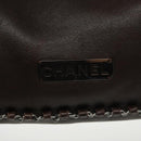 CHANEL Chain Hand Bag Lamb Skin Brown CC Auth yk15907AM-19
