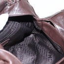 CHANEL Chain Hand Bag Lamb Skin Brown CC Auth yk15907AM-21