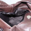 CHANEL Chain Hand Bag Lamb Skin Brown CC Auth yk15907AM-22