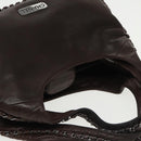 CHANEL Chain Hand Bag Lamb Skin Brown CC Auth yk15907AM-6