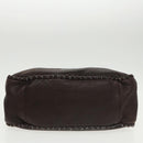 CHANEL Chain Hand Bag Lamb Skin Brown CC Auth yk15907AM-5