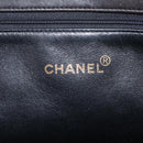 CHANEL Matelasse Chain Hand Bag Lamb Skin Black Gold CC Auth yk15908A-17
