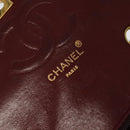 CHANEL Matelasse Chain Hand Bag Lamb Skin Black Gold CC Auth yk15914A-16