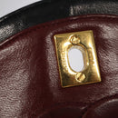 CHANEL Matelasse Chain Hand Bag Lamb Skin Black Gold CC Auth yk15914A-17