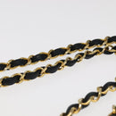 CHANEL Matelasse Chain Hand Bag Lamb Skin Black Gold CC Auth yk15914A-8
