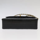 CHANEL Matelasse Chain Hand Bag Lamb Skin Black Gold CC Auth yk15914A-9