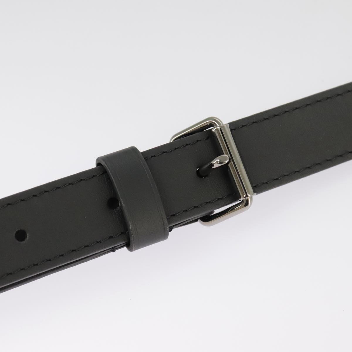 LOUIS VUITTON Adjustable Shoulder Strap Leather 39.8""-49.2"" Black Auth yk15917