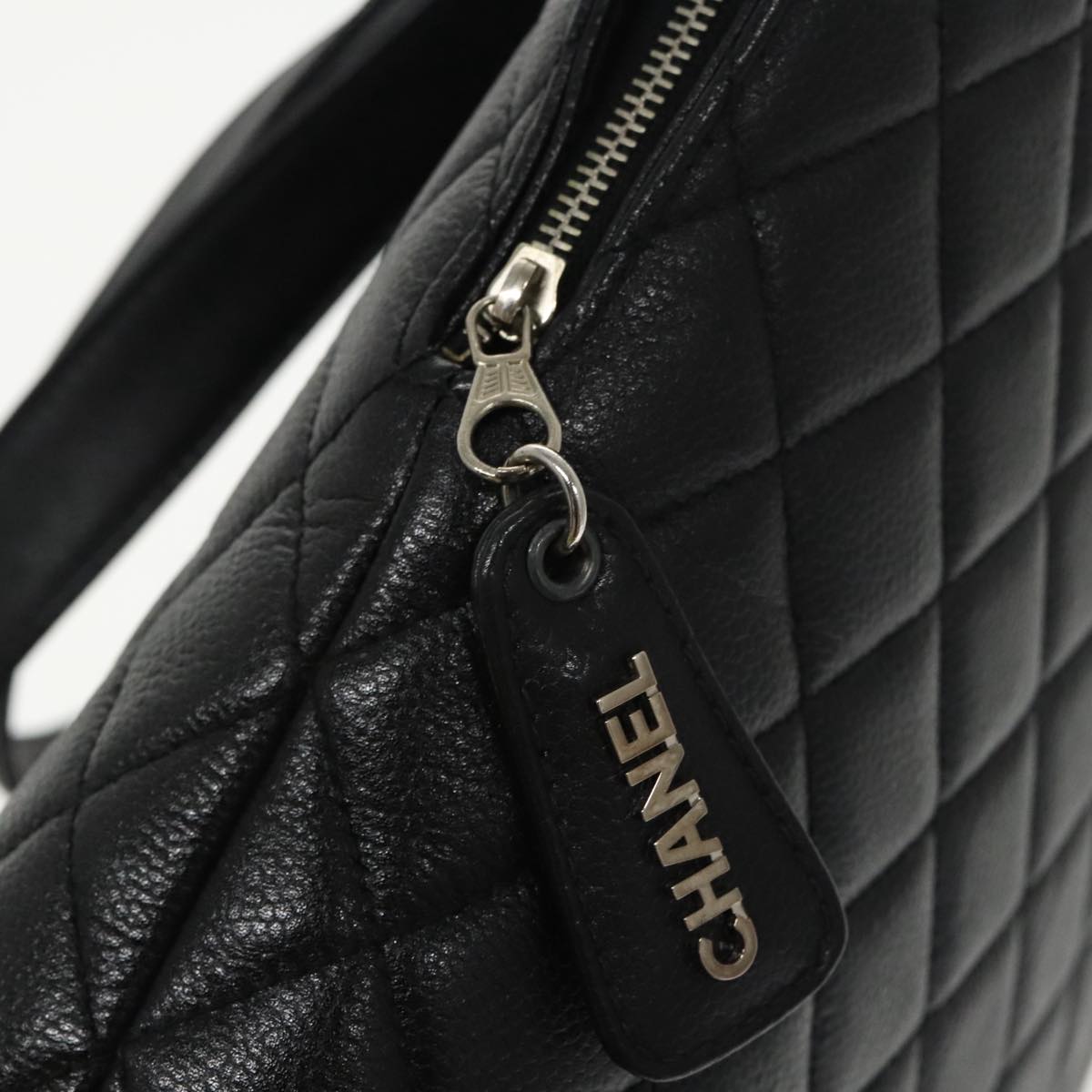 CHANEL Matelasse Tote Bag Caviar Skin Black CC Auth yk15918A