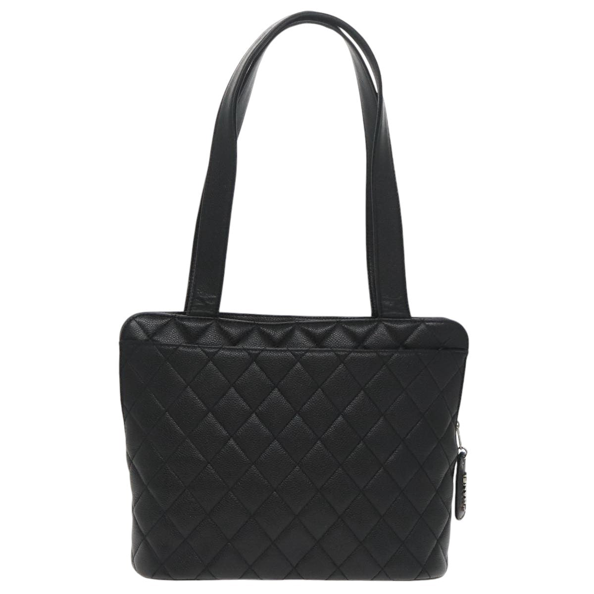 CHANEL Matelasse Tote Bag Caviar Skin Black CC Auth yk15918A - 0