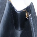 Christian Dior Trotter Canvas Chain Shoulder Bag Black Gold Auth yk15936-19