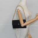 Christian Dior Trotter Canvas Chain Shoulder Bag Black Gold Auth yk15936-21
