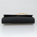 Christian Dior Trotter Canvas Chain Shoulder Bag Black Gold Auth yk15936-5
