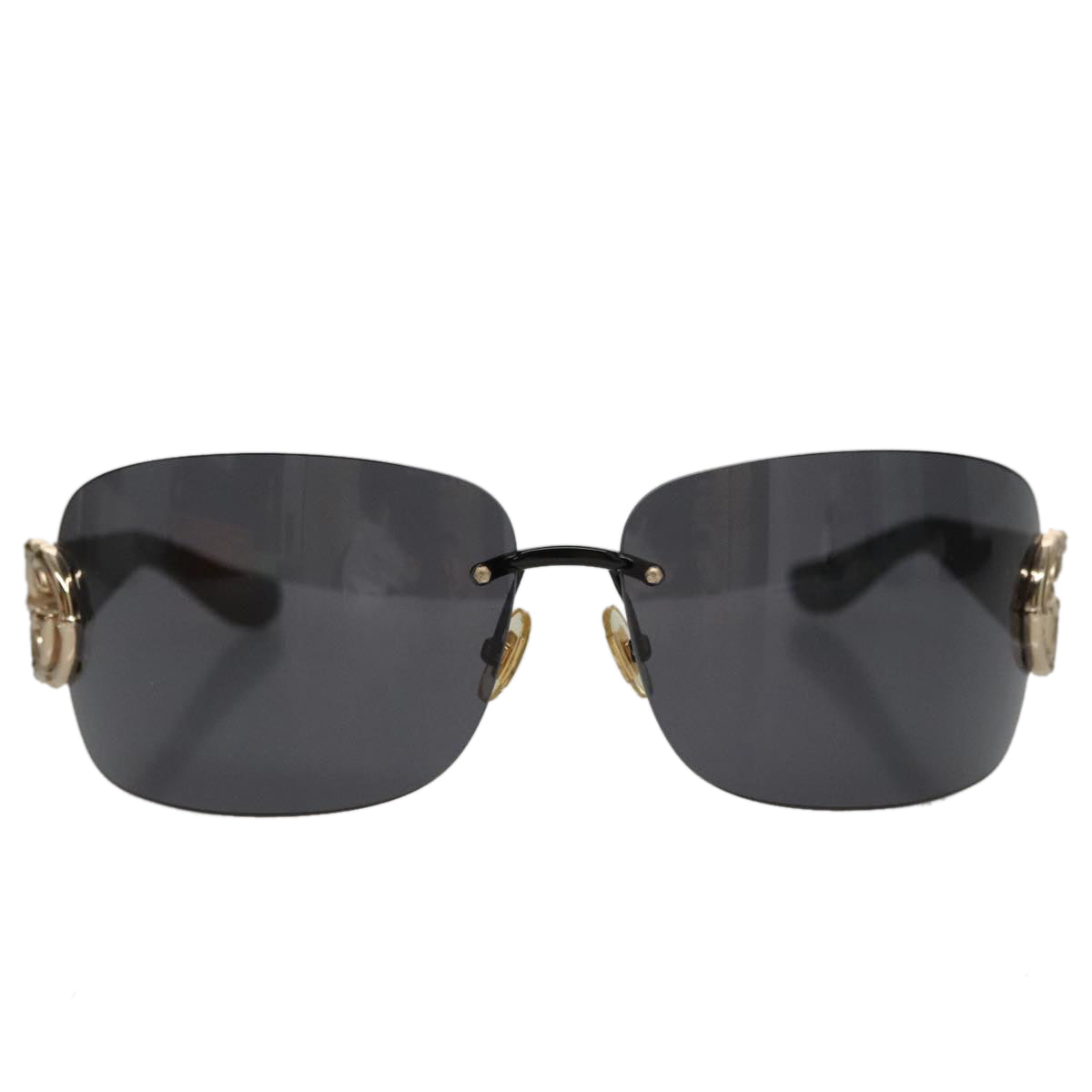 GUCCI Sunglasses Plastic Black Auth yk15937