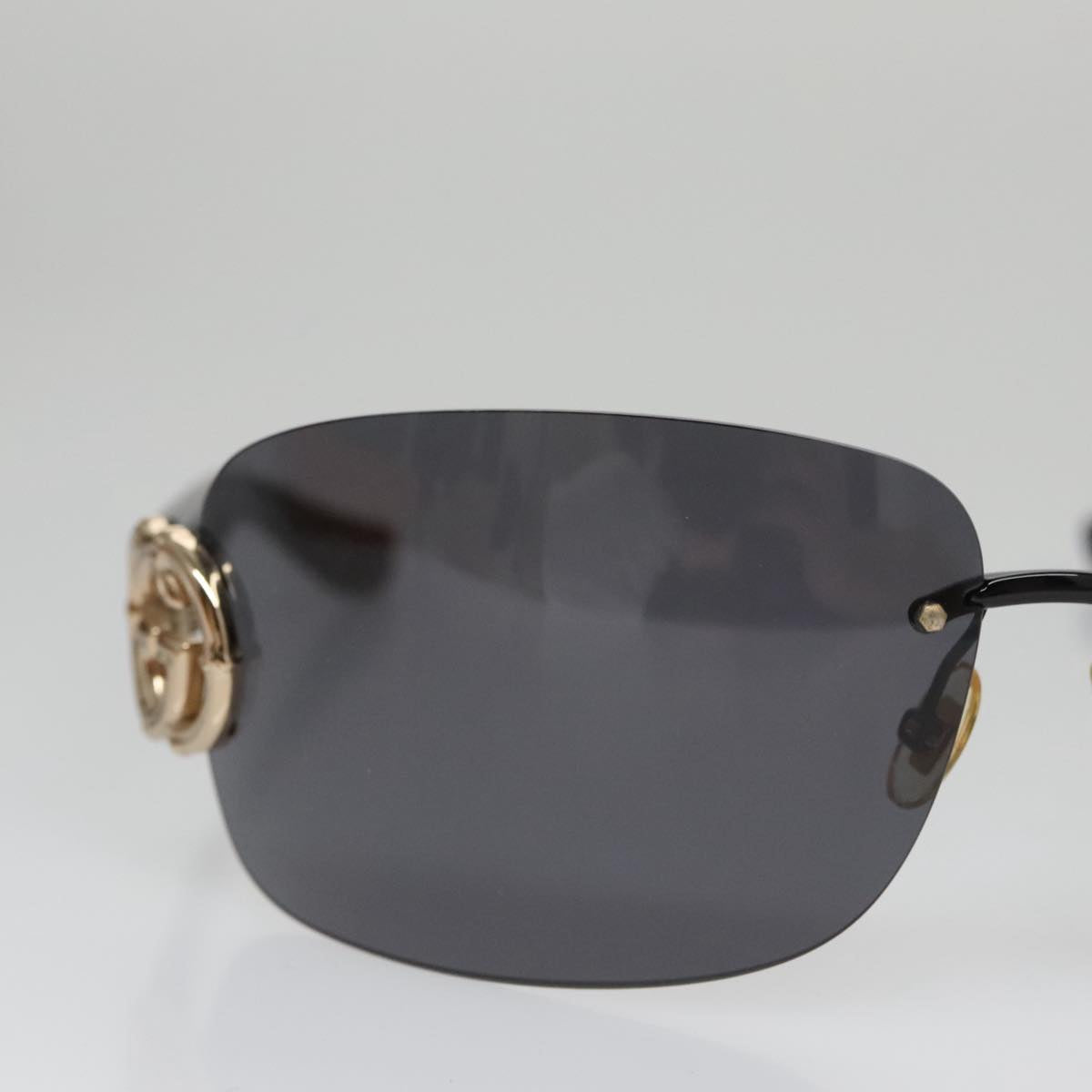 GUCCI Sunglasses Plastic Black Auth yk15937