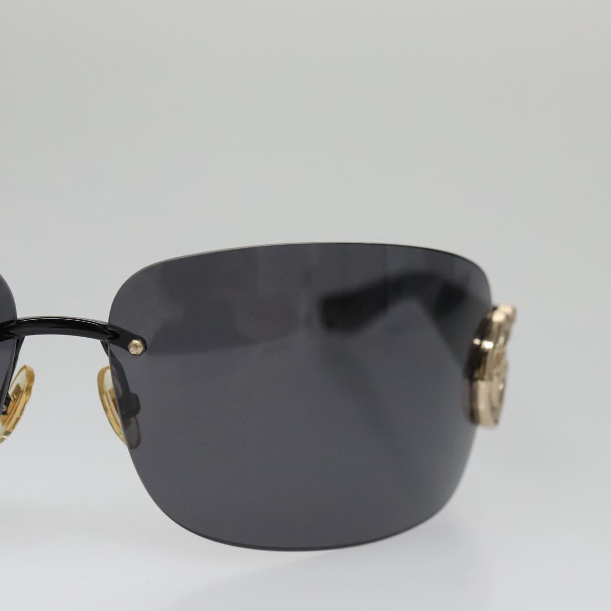 GUCCI Sunglasses Plastic Black Auth yk15937