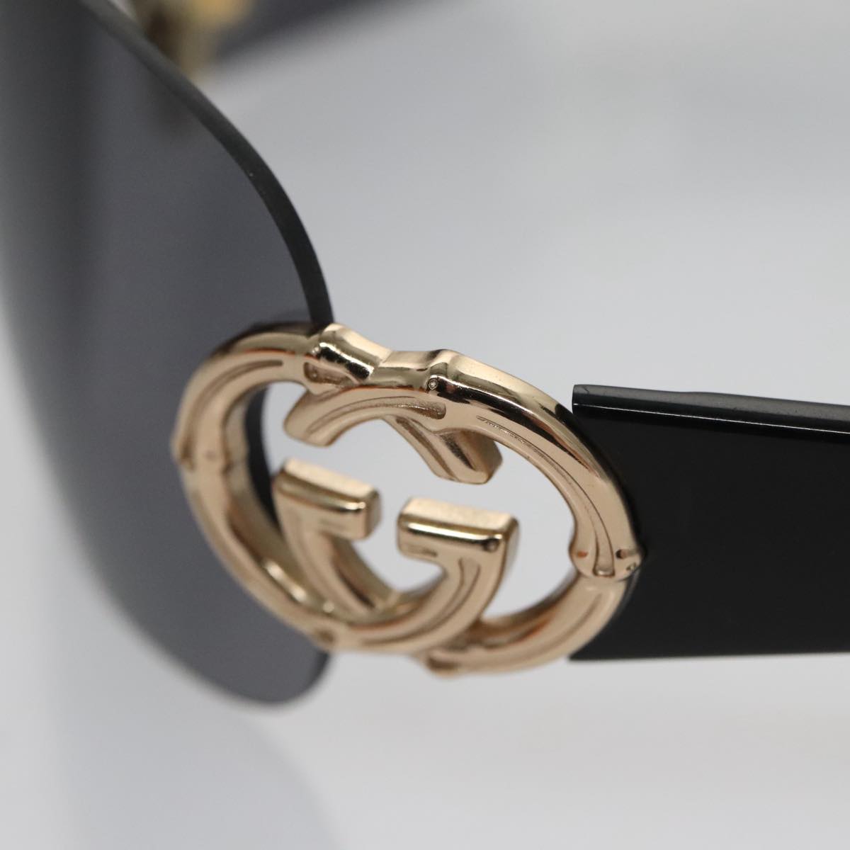 GUCCI Sunglasses Plastic Black Auth yk15937