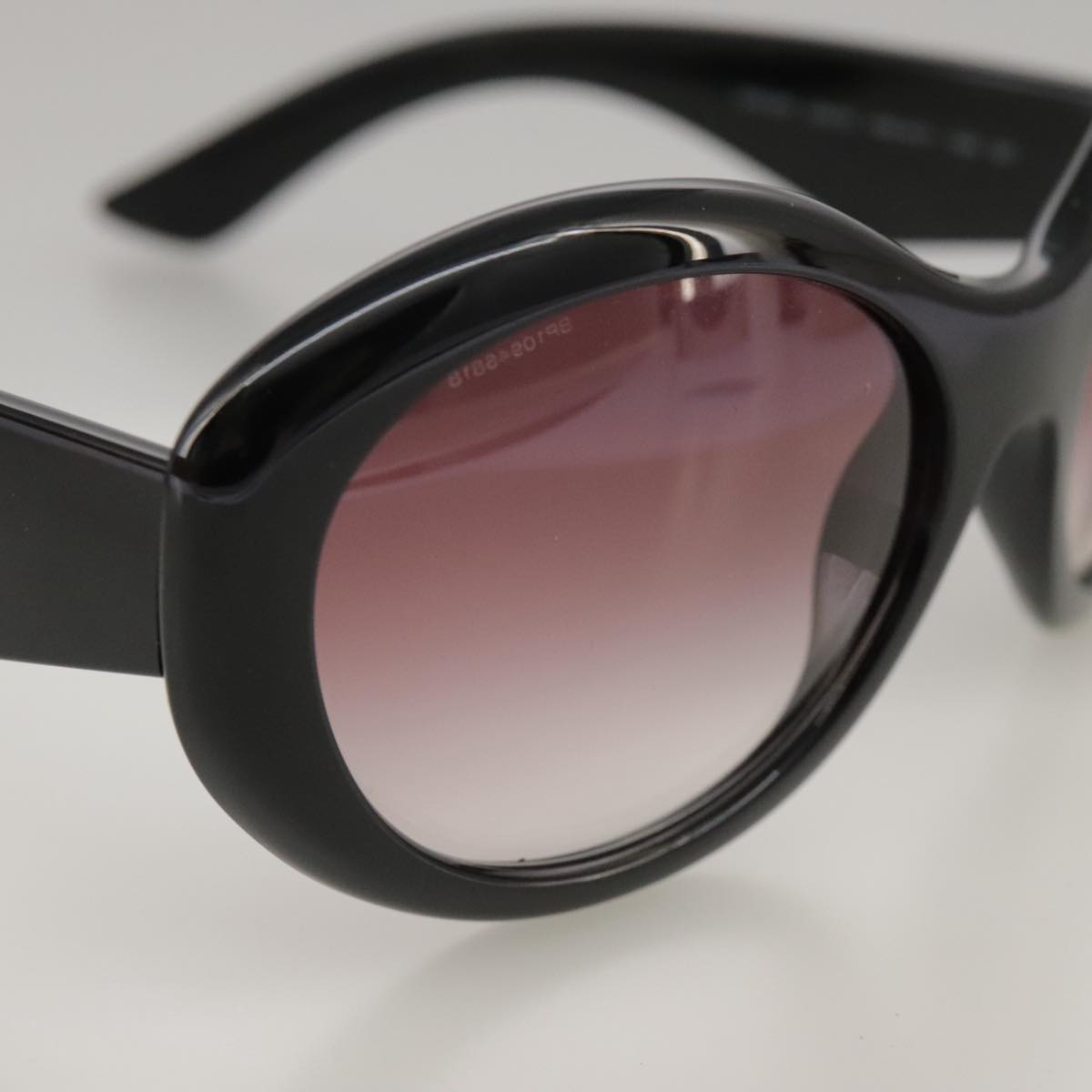 PRADA Sunglasses plastic Black Auth yk15947