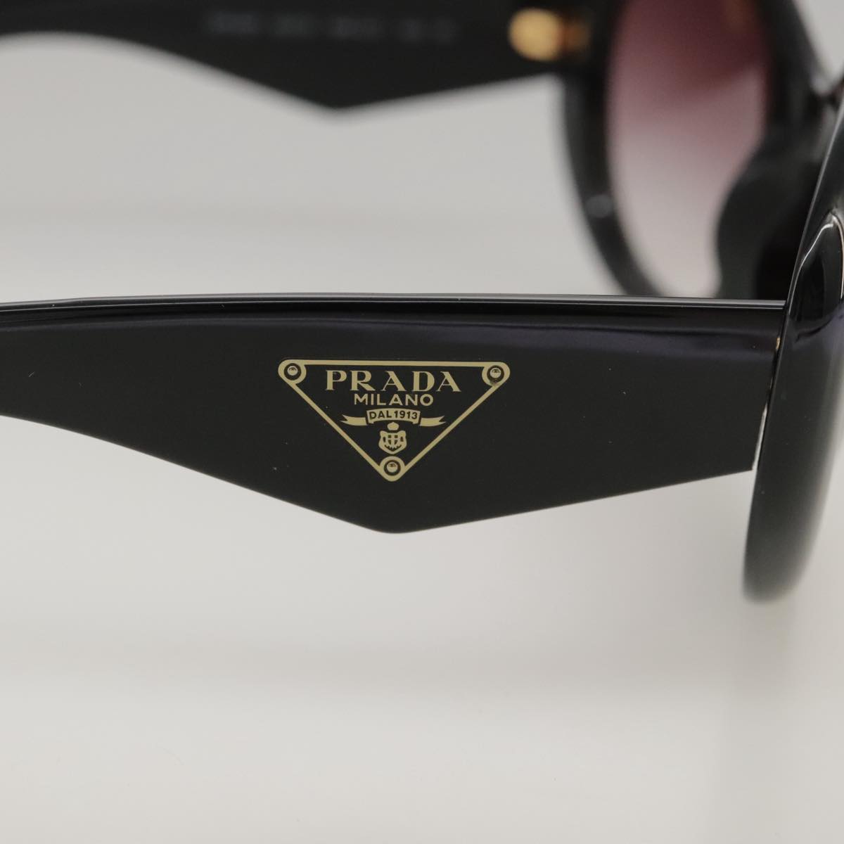 PRADA Sunglasses plastic Black Auth yk15947