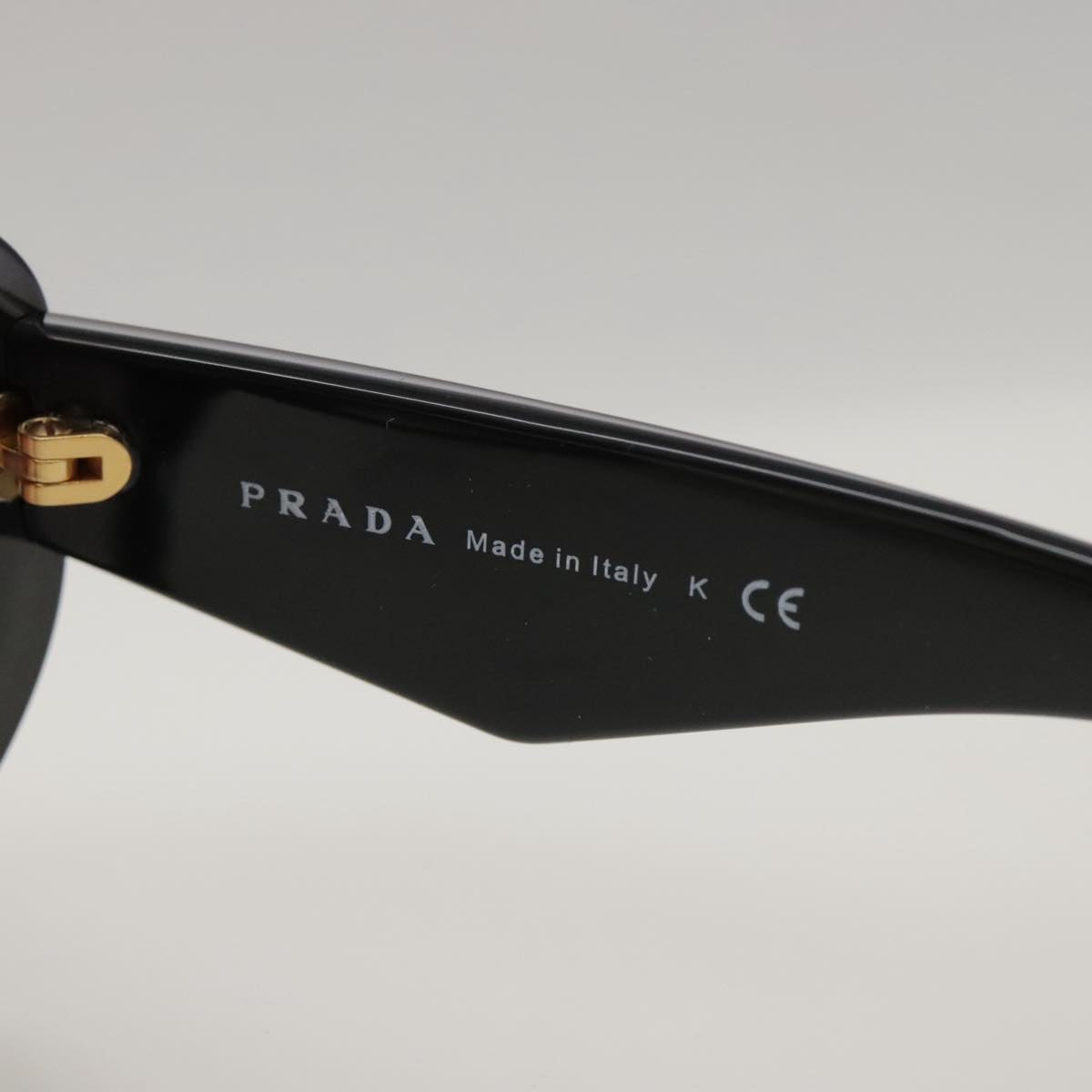 PRADA Sunglasses plastic Black Auth yk15947