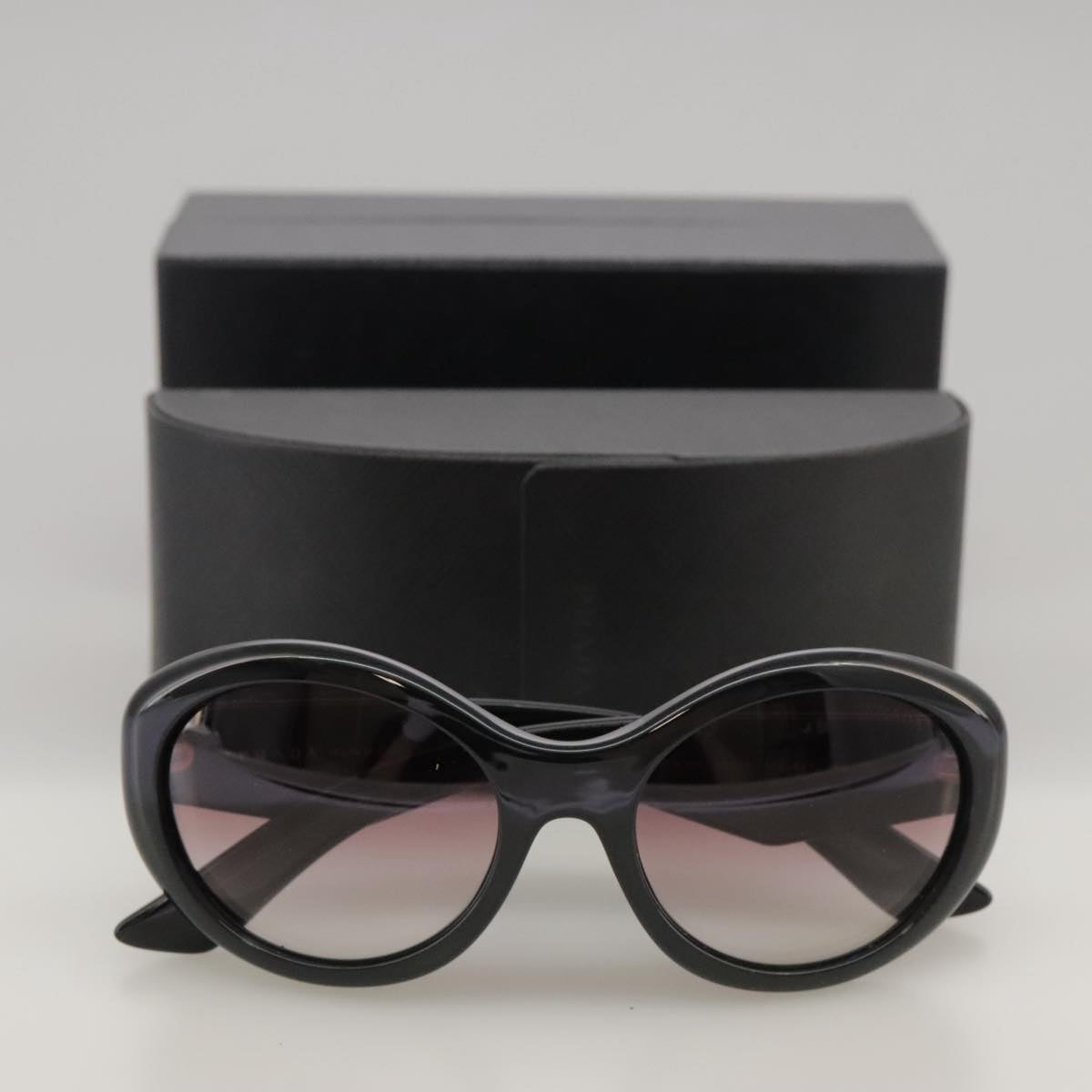 PRADA Sunglasses plastic Black Auth yk15947