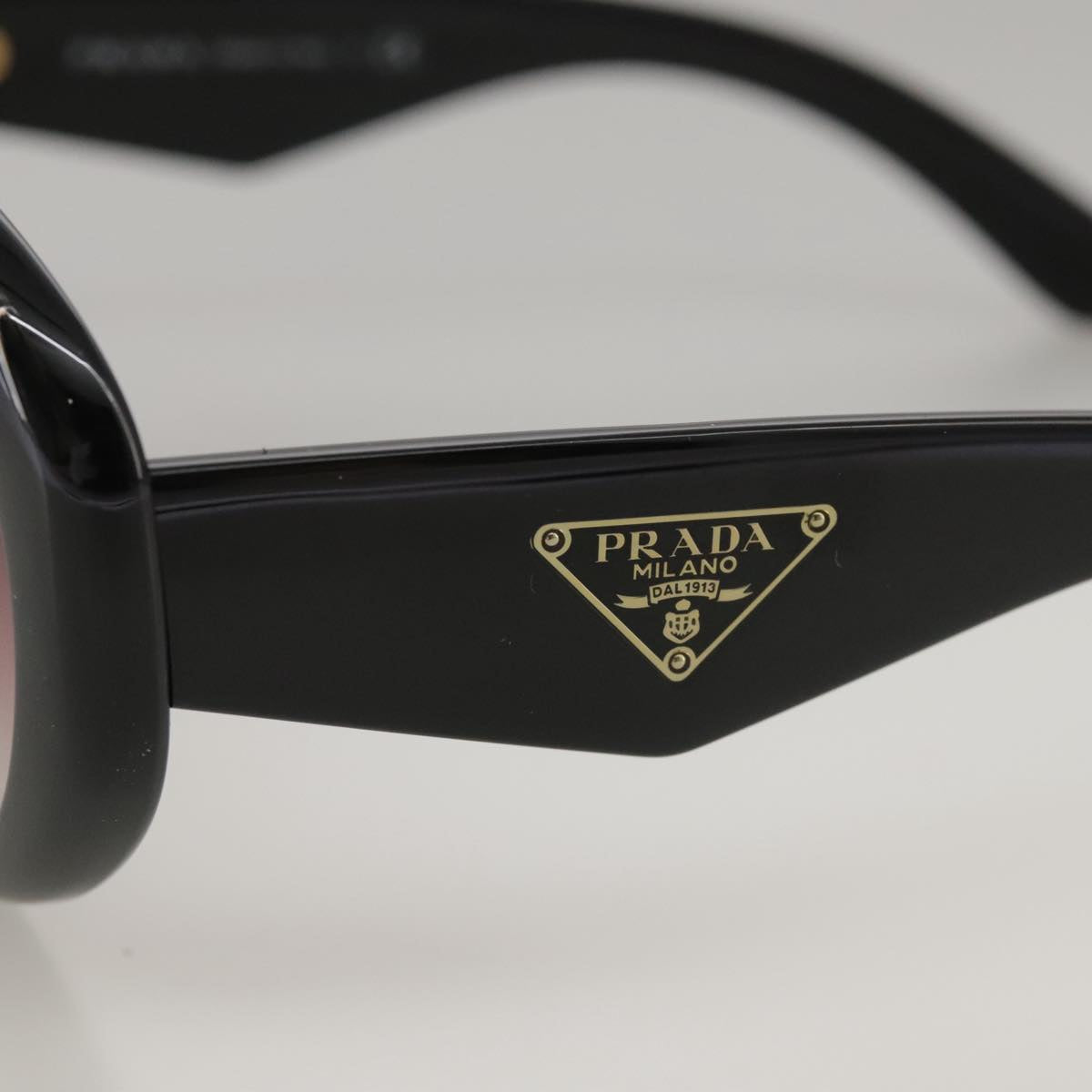 PRADA Sunglasses plastic Black Auth yk15947