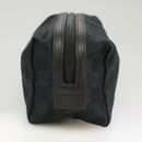 GUCCI GG Canvas Pouch Black Silver 29595 Auth yk15951V-3