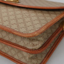 CELINE Macadam Canvas Shoulder Bag Beige Gold Auth yk15952-14